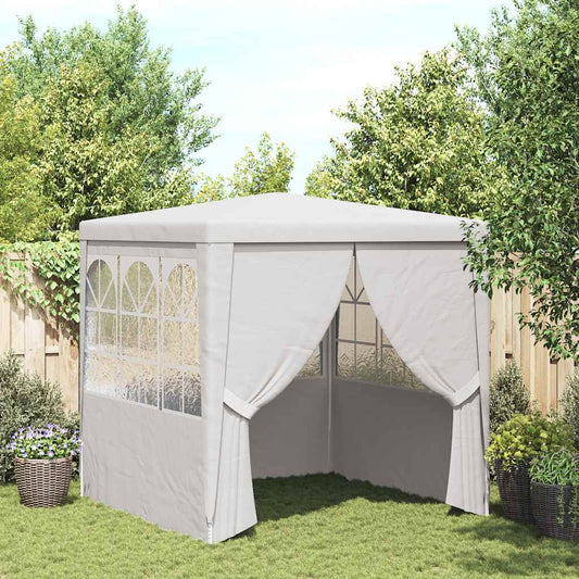 Tenda festas com paredes laterais 2x2m 90g/m² branco