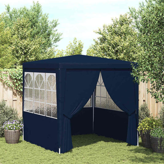 Tenda festas com paredes laterais 2,5x2,5m 90g/m² azul