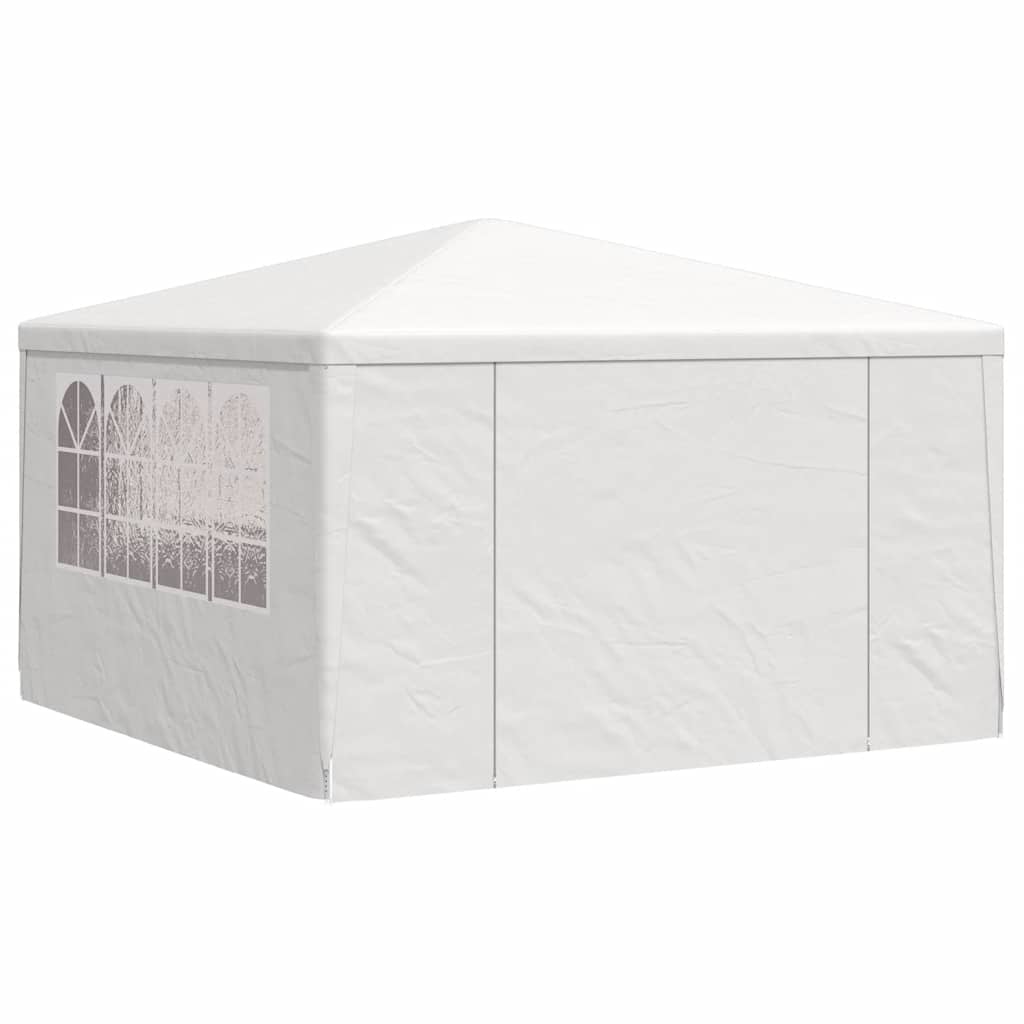 Tenda festas profissional + paredes laterais 4x4m 90g/m² branco
