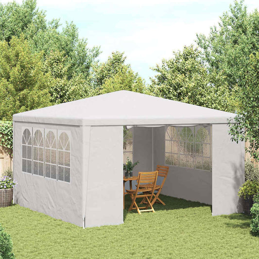 Tenda festas profissional + paredes laterais 4x4m 90g/m² branco