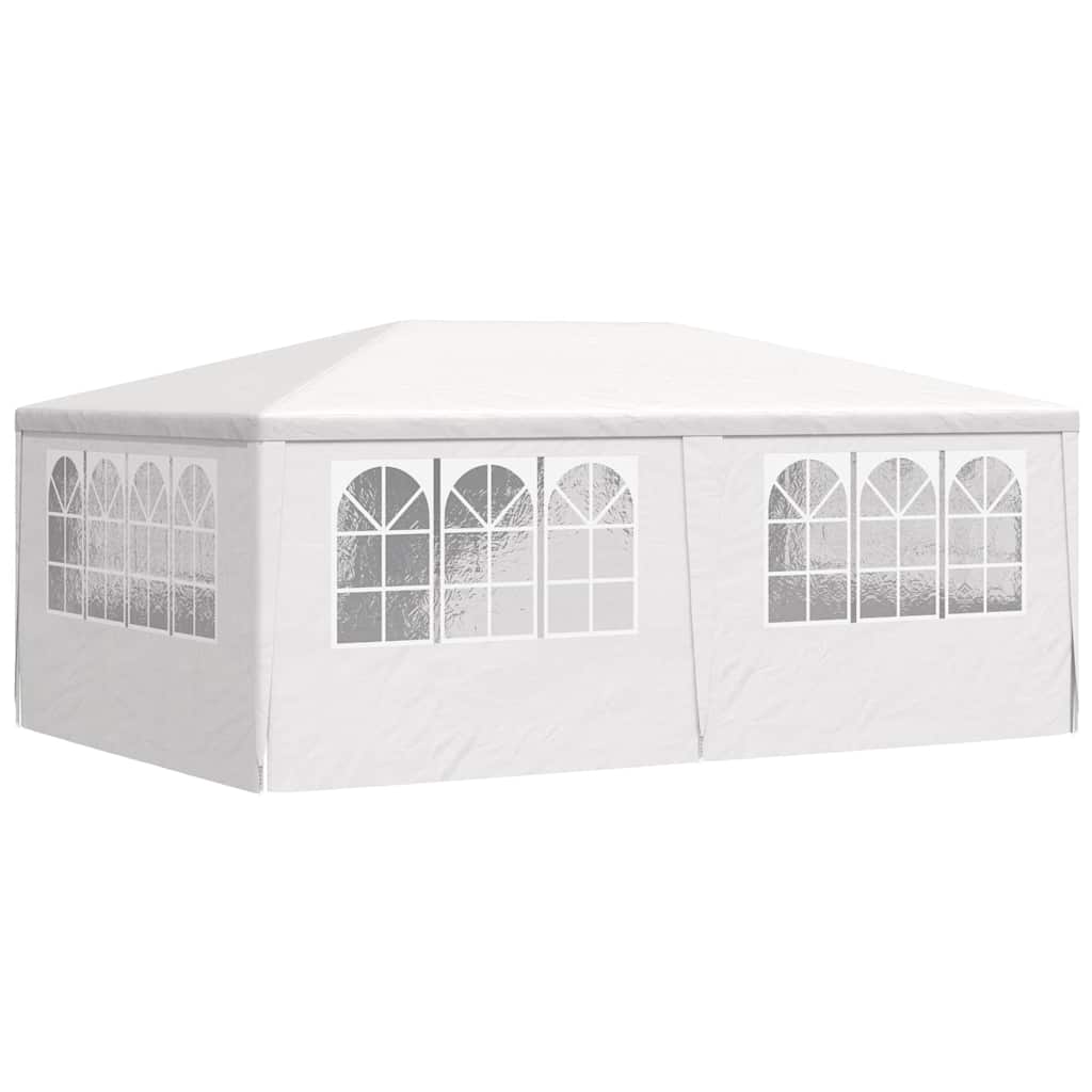 Tenda festas profissional + paredes laterais 4x6m 90g/m² branco