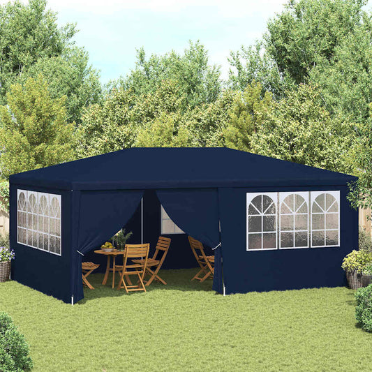 Tenda festas profissional c/ paredes laterais 4x6m 90g/m² azul
