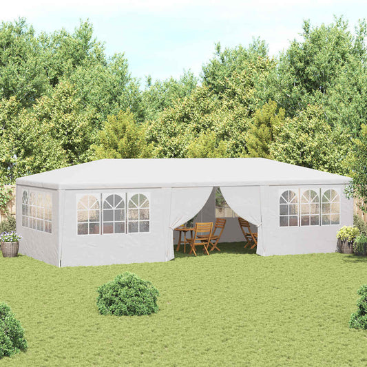 Tenda festas profissional + paredes laterais 4x9m 90g/m² branco