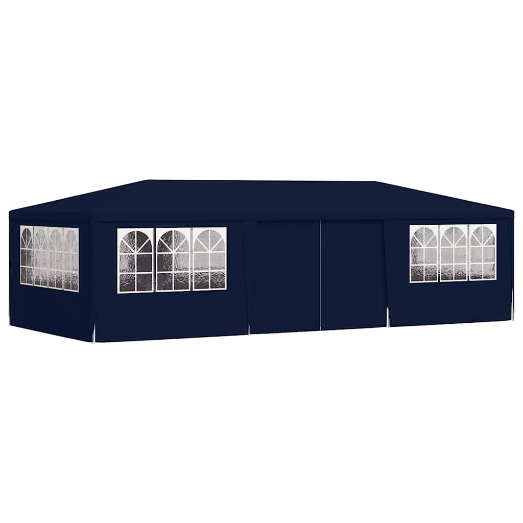 Tenda festas profissional c/ paredes laterais 4x9m 90g/m² azul