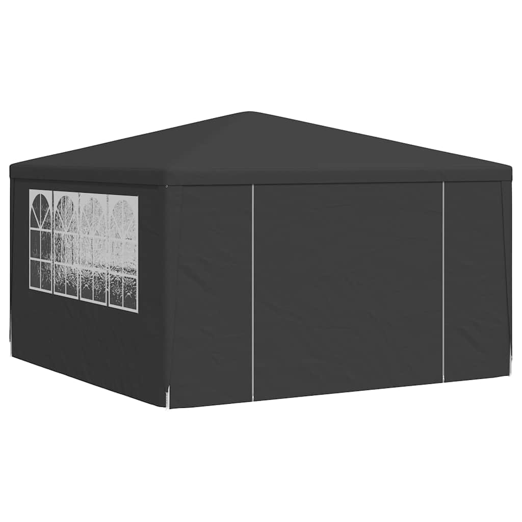 Tenda festas com paredes laterais 4x4m 90g/m² antracite