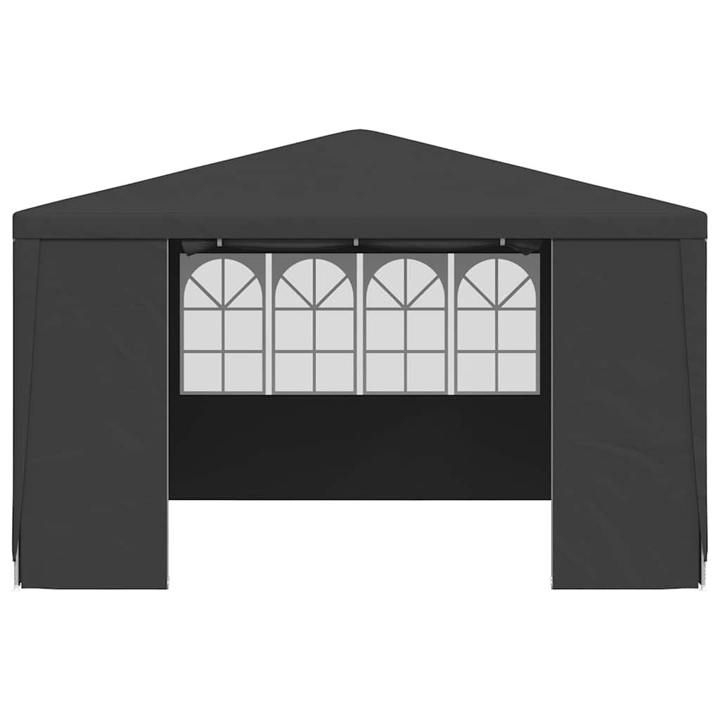 Tenda festas com paredes laterais 4x4m 90g/m² antracite