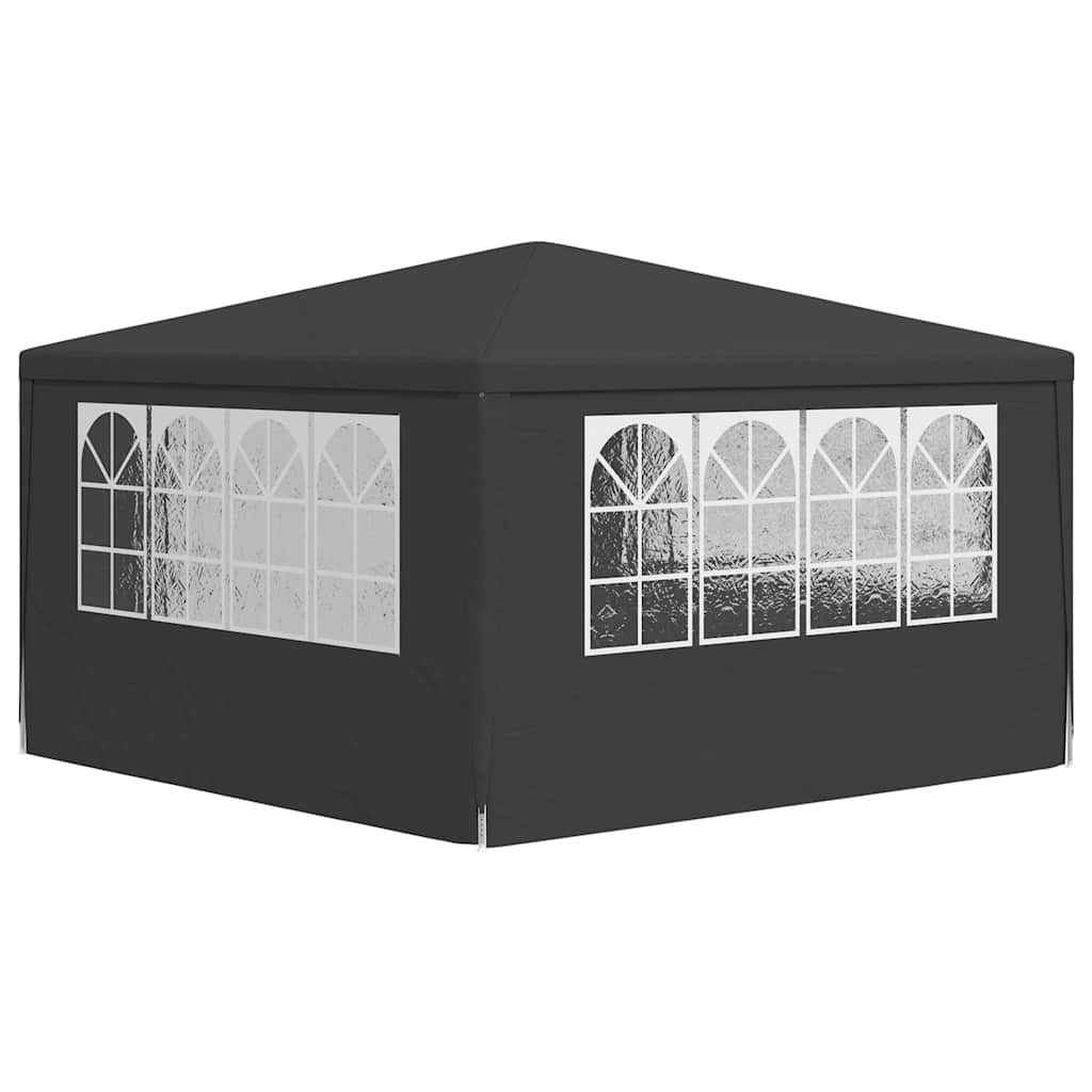 Tenda festas com paredes laterais 4x4m 90g/m² antracite