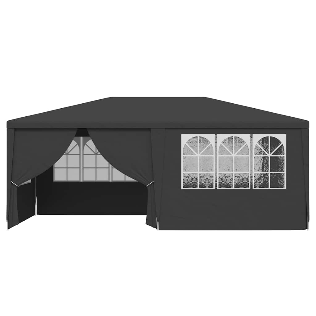 Tenda festas com paredes laterais 4x6m 90g/m² antracite