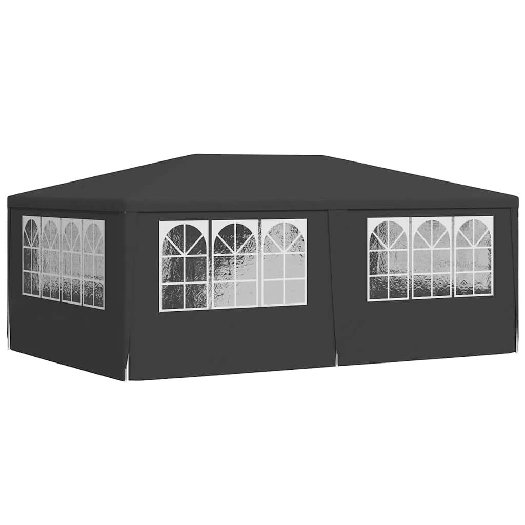 Tenda festas com paredes laterais 4x6m 90g/m² antracite