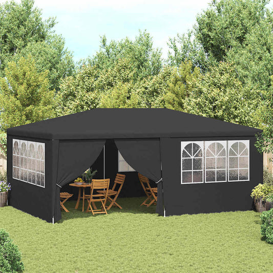 Tenda festas com paredes laterais 4x6m 90g/m² antracite