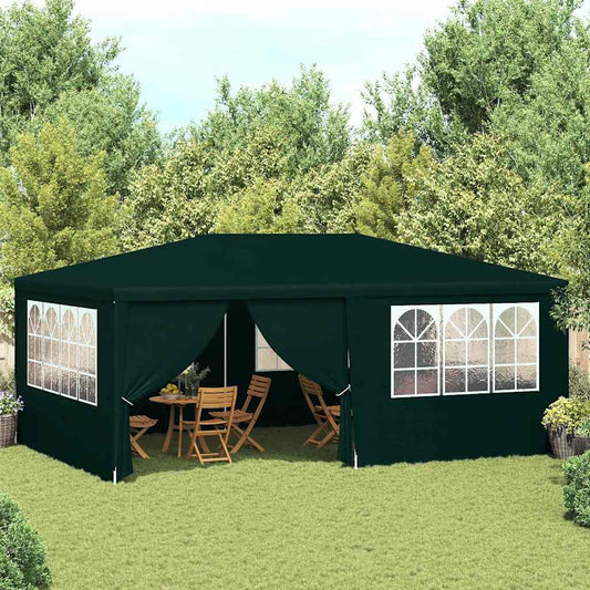 Tenda festas profissional c/ paredes laterais 4x6m 90g/m² verde