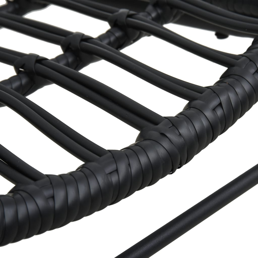 Cadeira de jardim vime PE preto