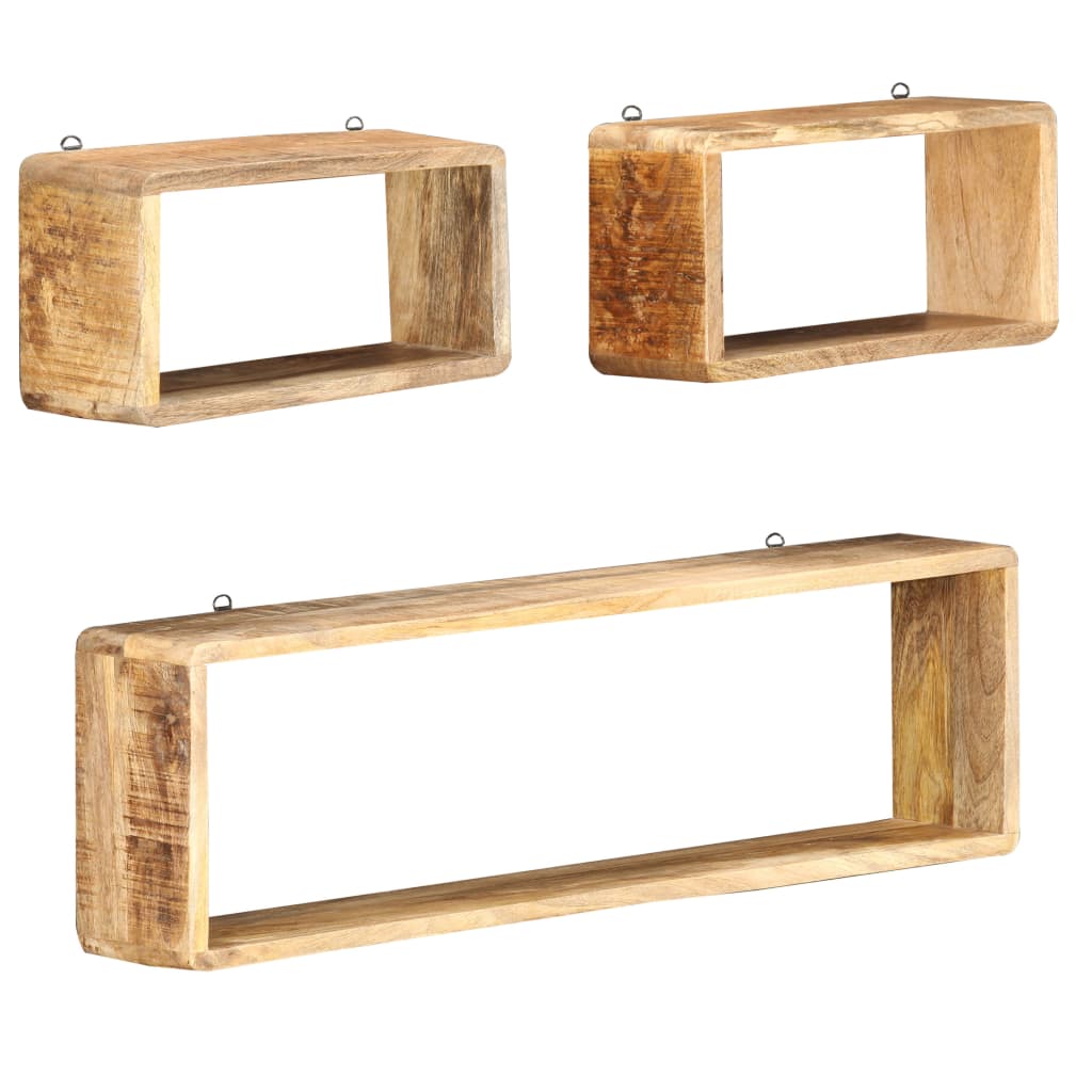 3 pcs conjunto de prateleiras de parede cubos mangueira maciça