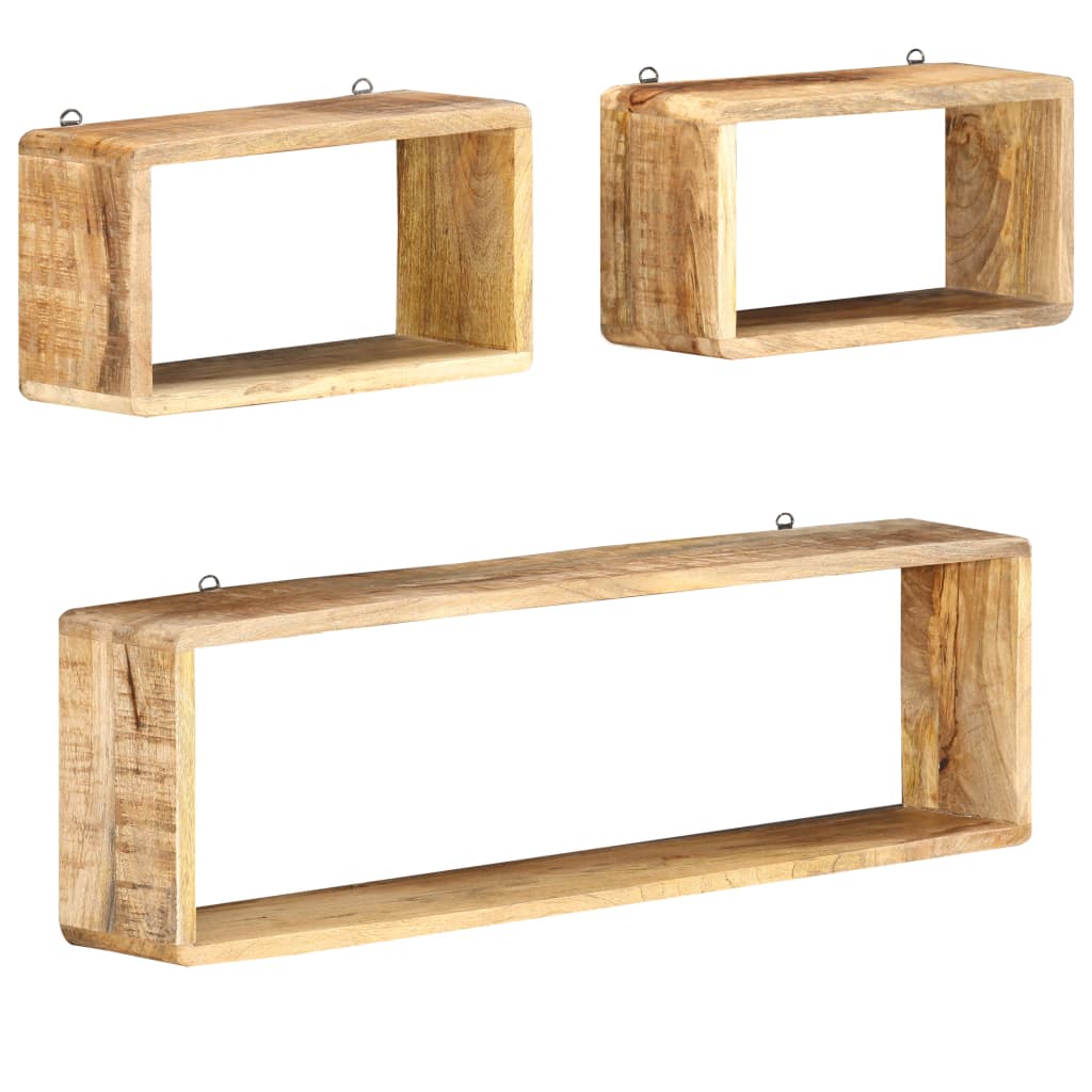 3 pcs conjunto de prateleiras de parede cubos mangueira maciça