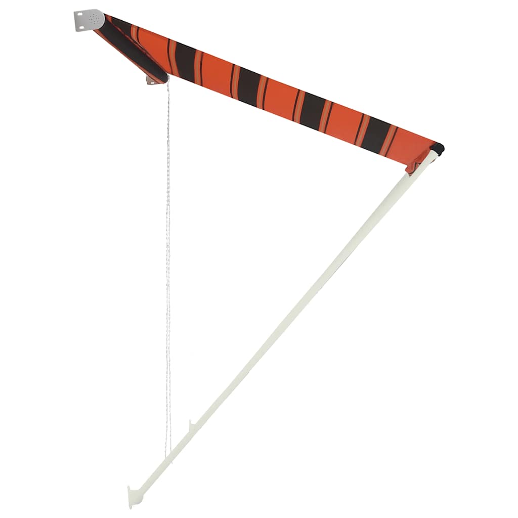 Toldo retrátil 250x150 cm laranja e castanho