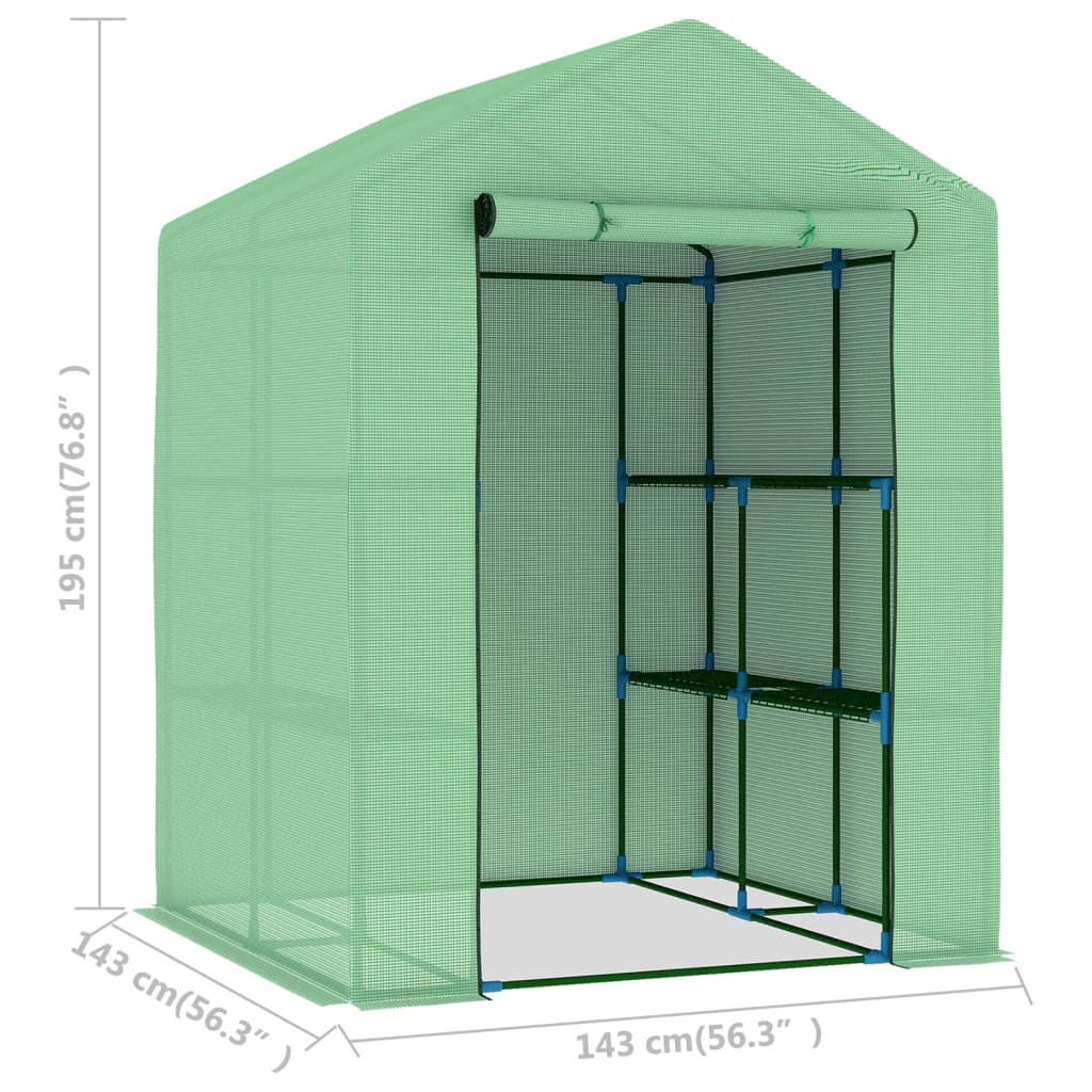 Estufa com prateleiras 143x143x195 cm aço