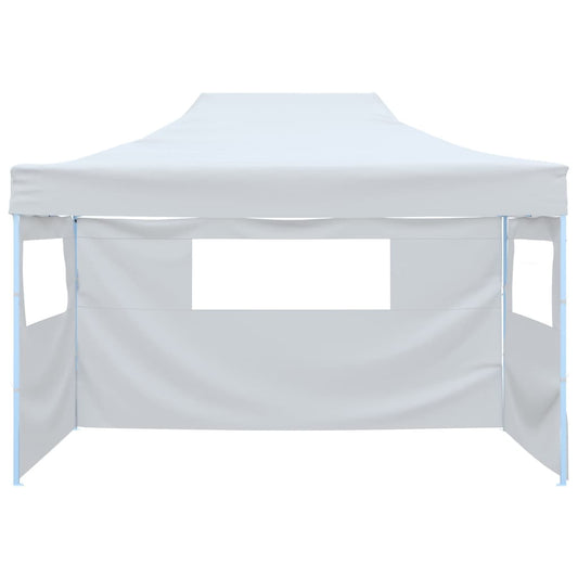 Tenda para festas dobrável c\ 3 paredes laterais 291x413x315 cm branco