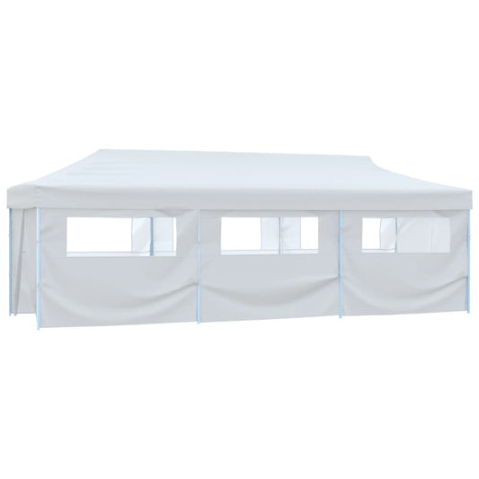 Tenda para festas pop-up dobrável c/ 8 paredes 3x9 m branco