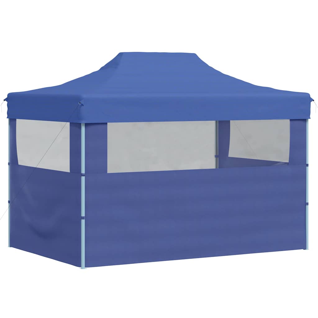 Tenda dobrável profissional festas 3 paredes 3x4 m aço azul