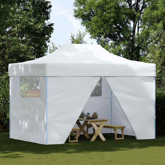 Tenda dobrável profissional festas 4 paredes 280x410x315 cm aço branco