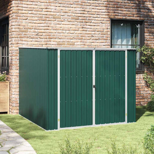 Abrigo de jardim 195x198x159 cm aço galvanizado verde