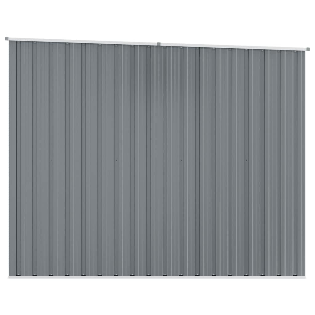 Abrigo de jardim 195x198x159 cm aço galvanizado cinzento