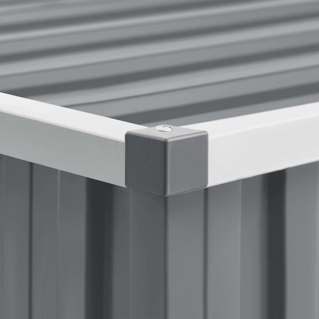 Abrigo de jardim 195x198x159 cm aço galvanizado cinzento