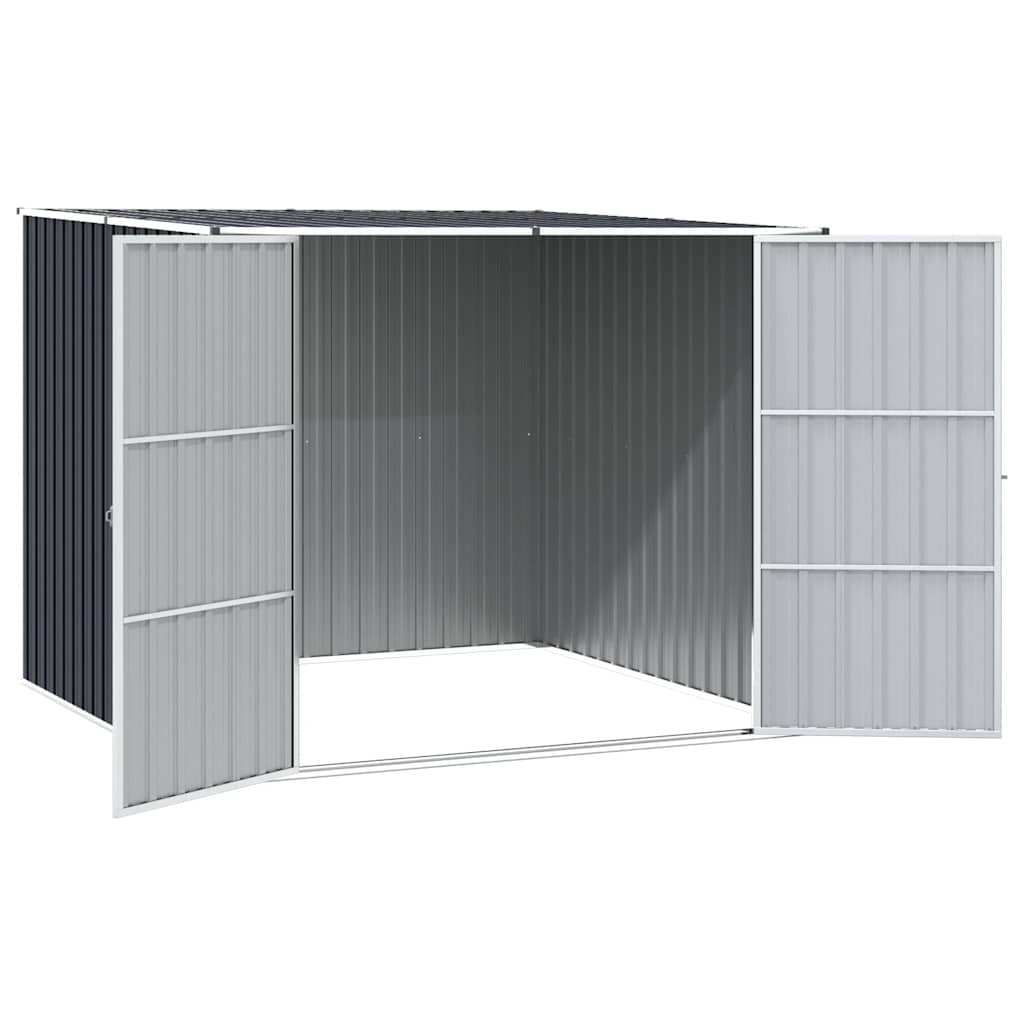 Abrigo de jardim 195x198x159 cm aço galvanizado antracite