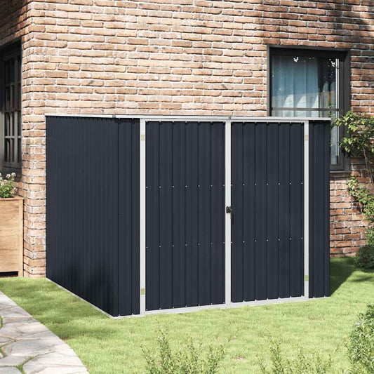 Abrigo de jardim 195x198x159 cm aço galvanizado antracite