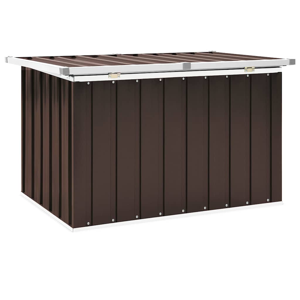Caixa de armazenamento de jardim marrom 109x67x65 cm