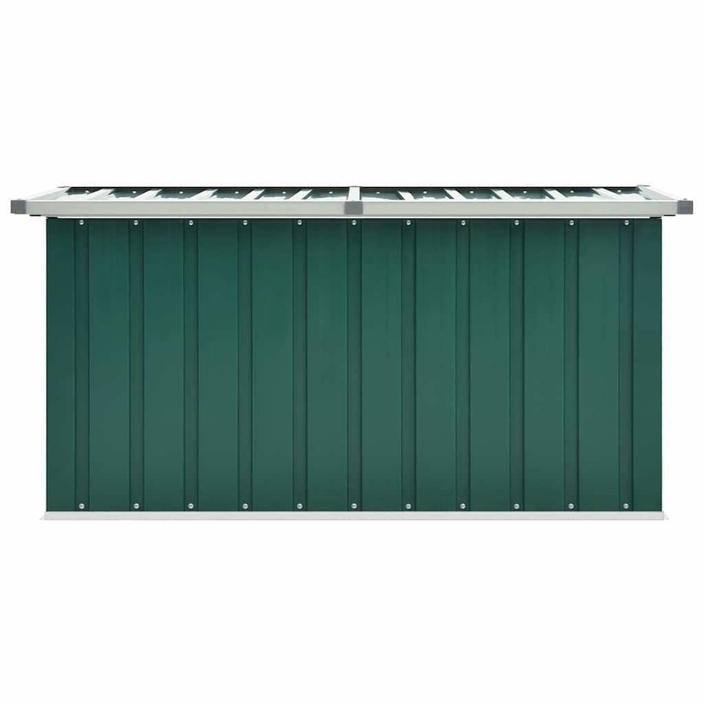 Caixa de armazenamento para jardim verde 129x67x65 cm