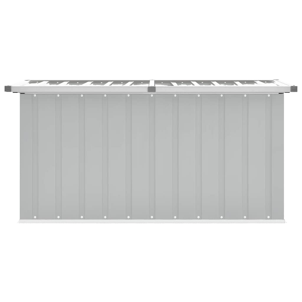 Caixa de arrumação para jardim 129x67x65 cm cinzento