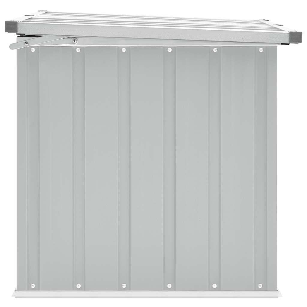 Caixa de arrumação para jardim 129x67x65 cm cinzento