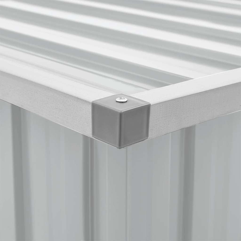 Caixa de arrumação para jardim 129x67x65 cm cinzento