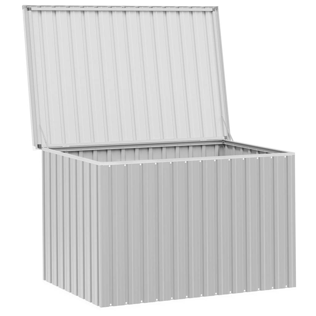 Caixa de arrumação para jardim 149x99x93 cm cinzento