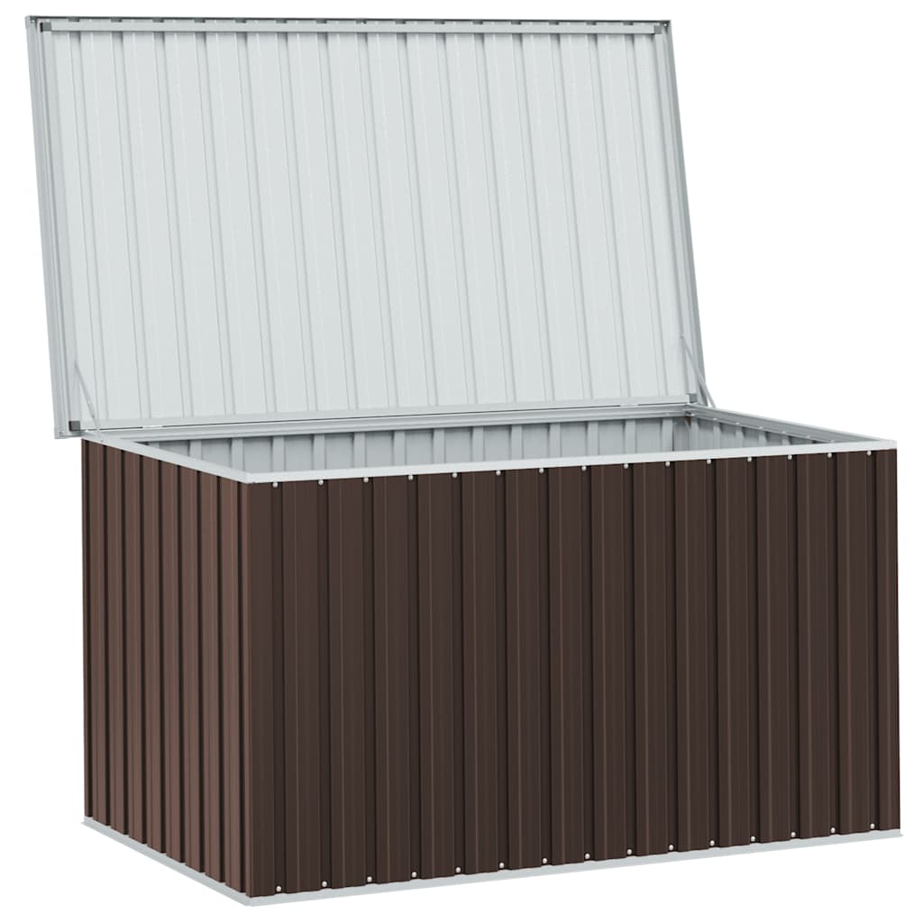 Caixa de arrumação para jardim 171x99x93 cm castanho