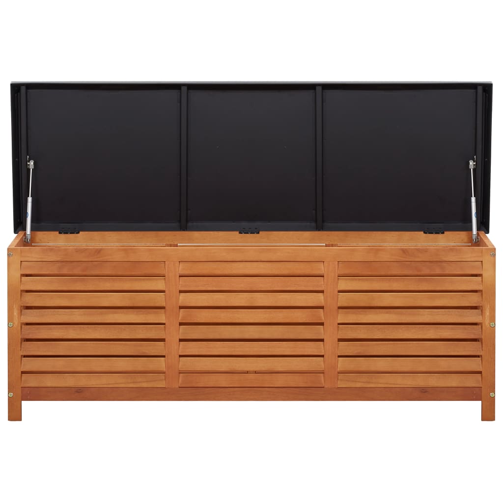 Caixa arrumação p/ jardim 150x50x55 cm madeira eucalipto maciça