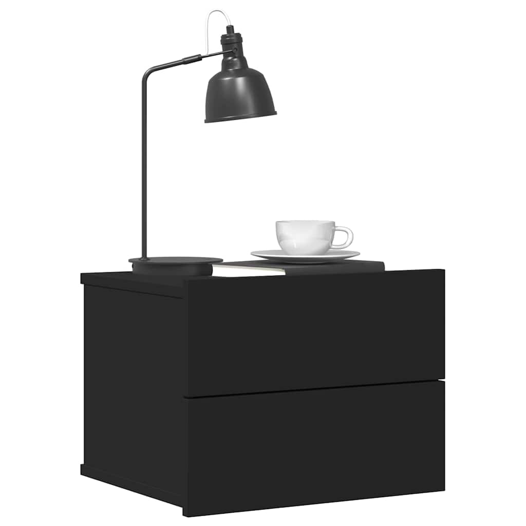 Mesa de cabeceira 40x30x30 cm derivados de madeira preto