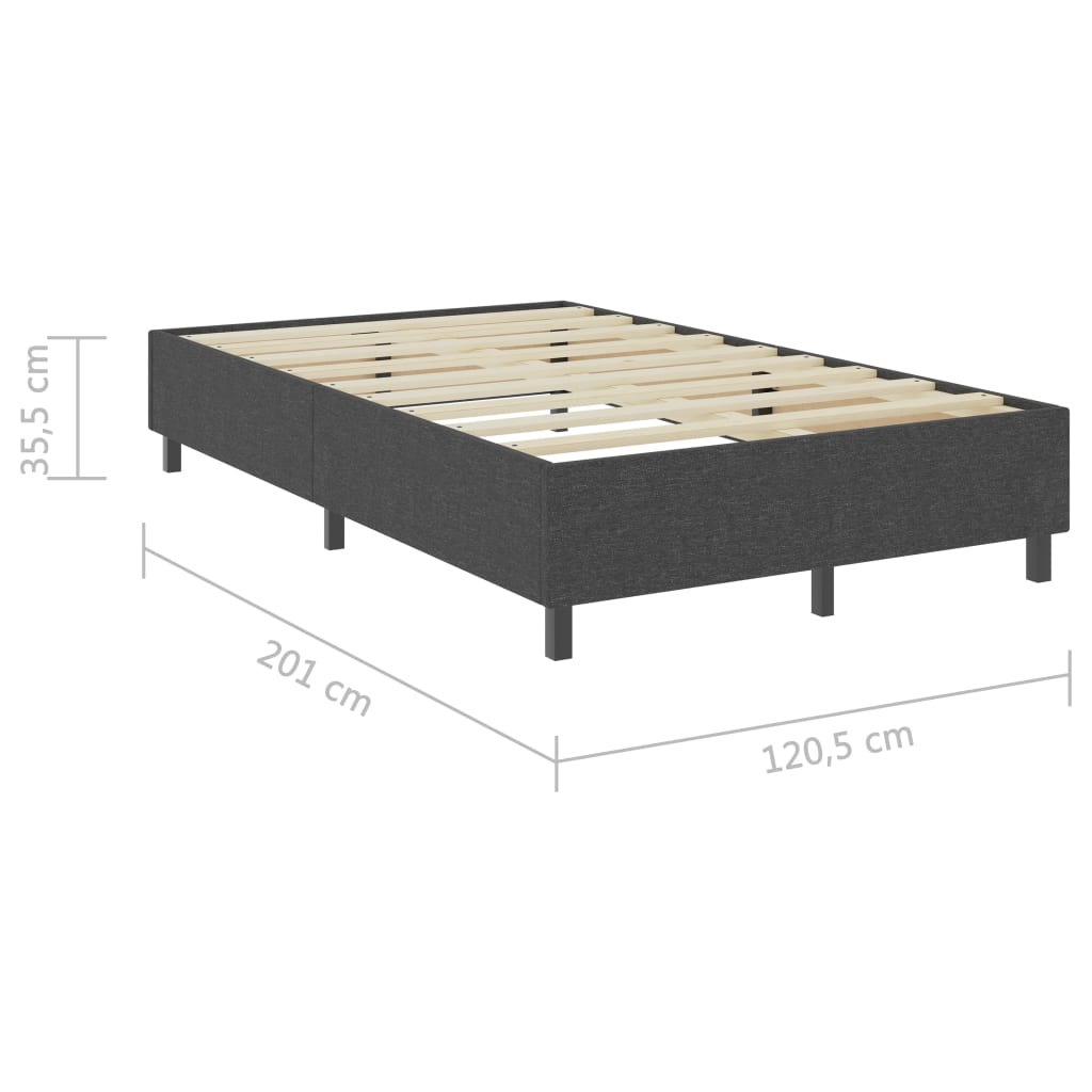 Cama boxspring 120x200 cm tecido cinzento