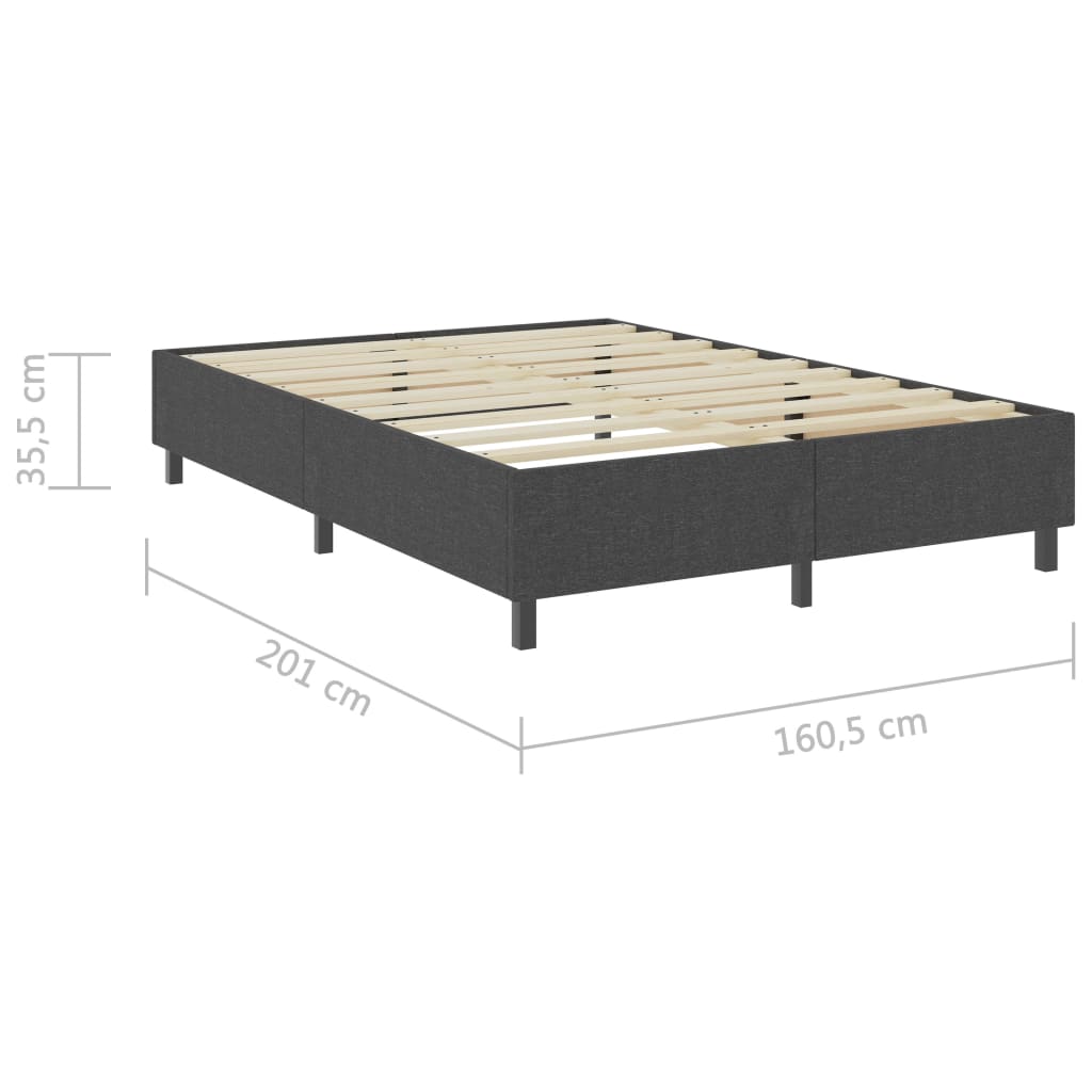 Cama boxspring 160x200 cm tecido cinzento