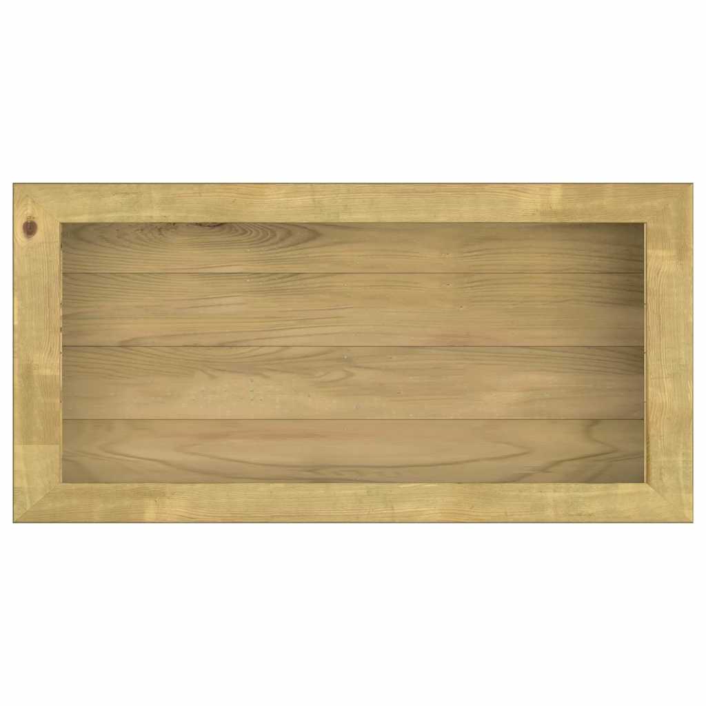 Canteiro elevado 100x50x50 cm madeira de pinho impregnada