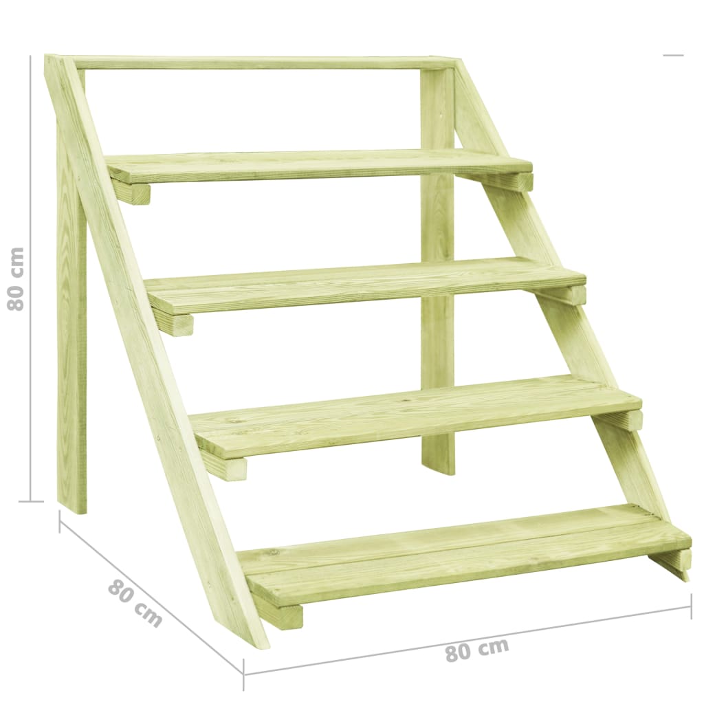 Suporte para plantas 80x80x80 cm madeira de pinho impregnada