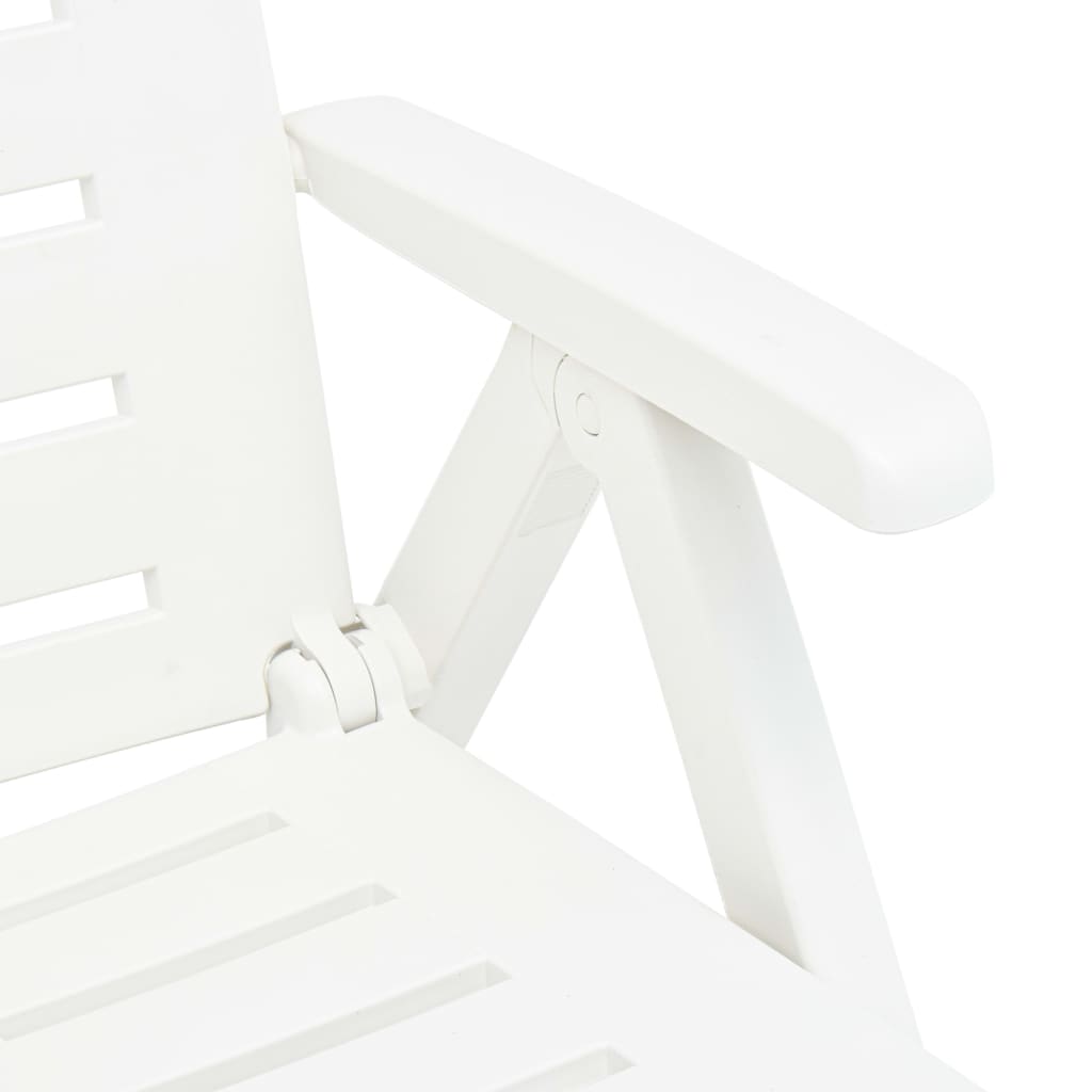 Espreguiçadeira dobrável plástico branco