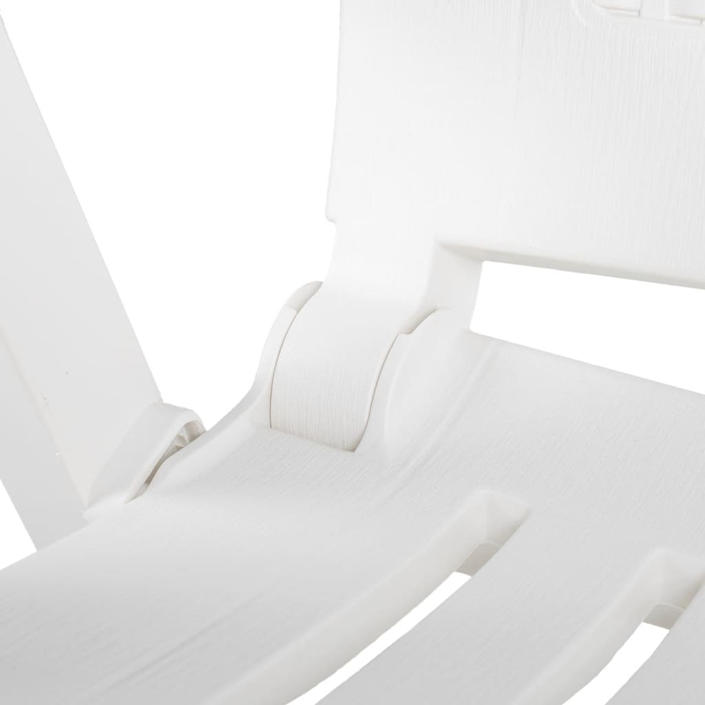 Cadeiras de jardim reclináveis 2 pcs plástico branco