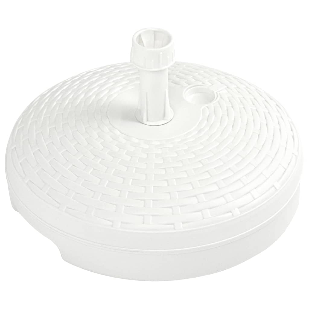 Base de guarda-sol c/ areia/água 20 L plástico vime branco