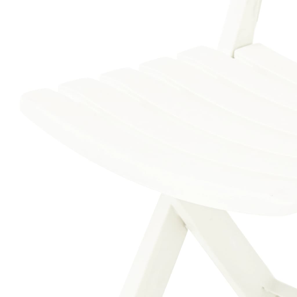 Cadeiras de jardim dobráveis 2 pcs plástico branco