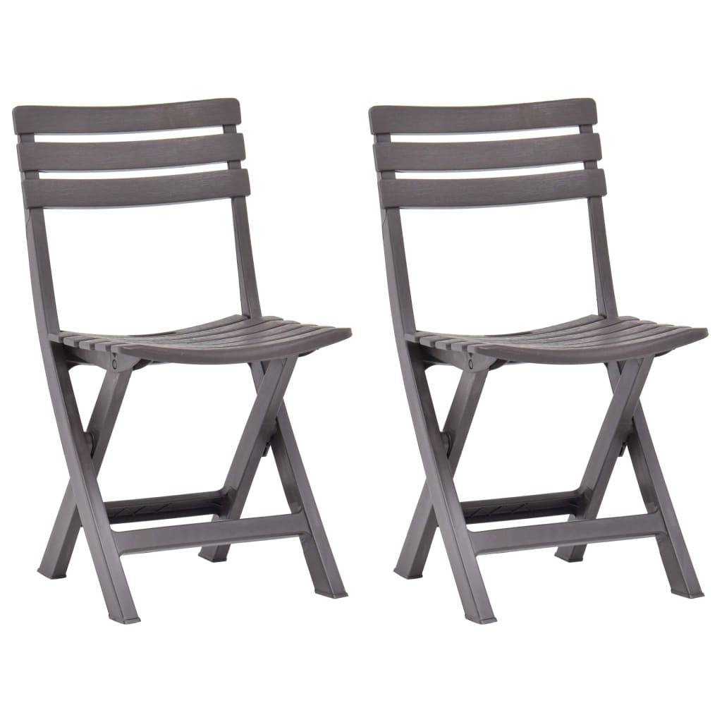 Cadeiras de jardim dobráveis 2 pcs plástico moca