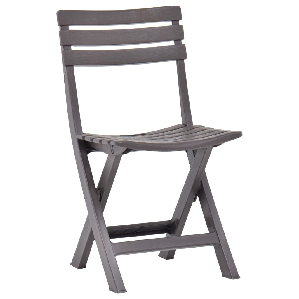 Cadeiras de jardim dobráveis 2 pcs plástico moca