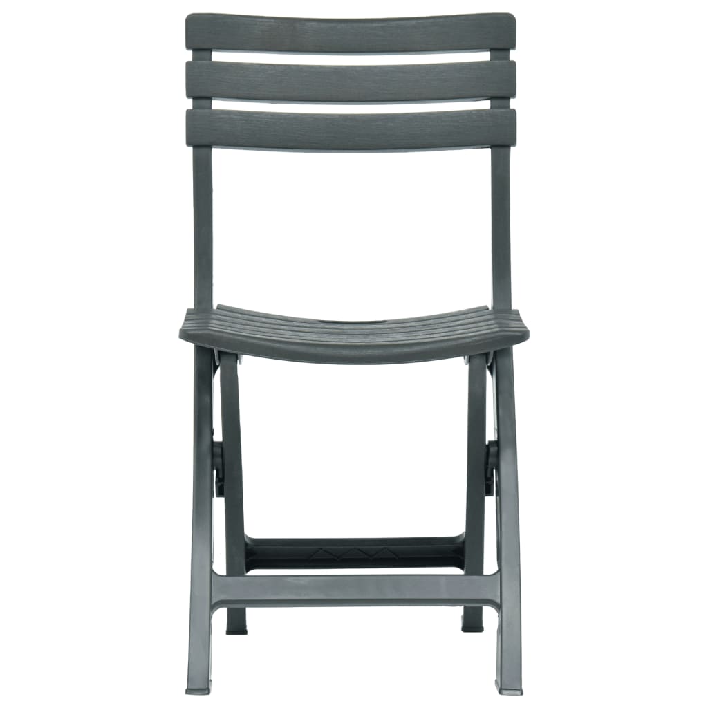 Cadeiras de jardim dobráveis 2 pcs plástico verde