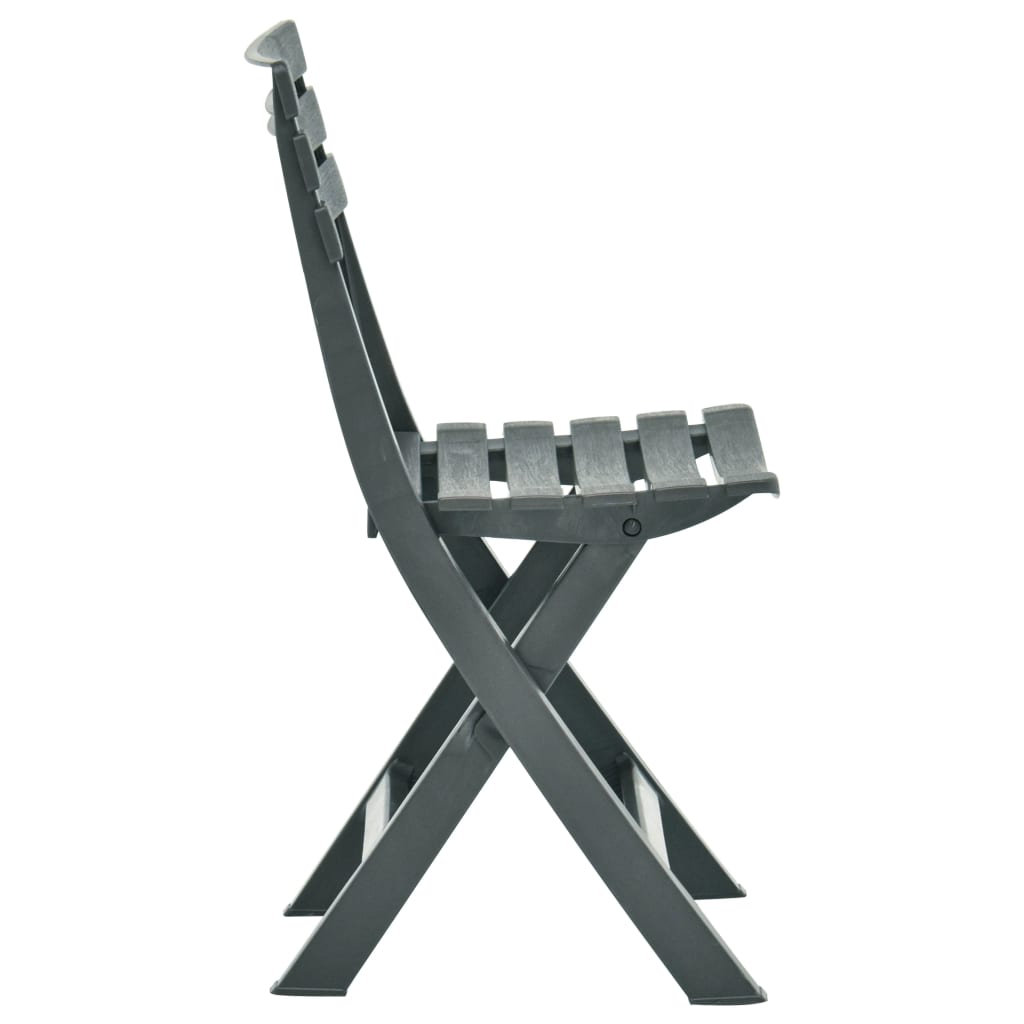 Cadeiras de jardim dobráveis 2 pcs plástico verde